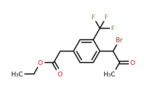 1805806-25-0 | Ethyl 4-(1-bromo-2-oxopropyl)-3-(trifluoromethyl)phenylacetate
