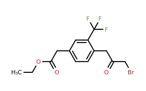 1805814-58-7 | Ethyl 4-(3-bromo-2-oxopropyl)-3-(trifluoromethyl)phenylacetate