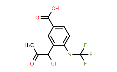 1805814-75-8 | 3-(1-Chloro-2-oxopropyl)-4-(trifluoromethylthio)benzoic acid