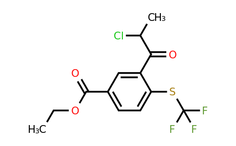 1805816-61-8 | Ethyl 3-(2-chloropropanoyl)-4-(trifluoromethylthio)benzoate