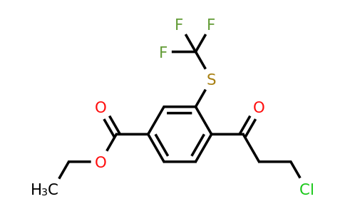 1805816-73-2 | Ethyl 4-(3-chloropropanoyl)-3-(trifluoromethylthio)benzoate