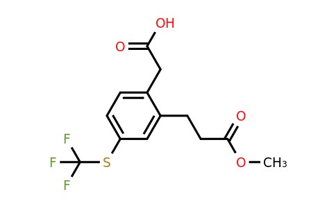 1805816-79-8 | 2-(3-Methoxy-3-oxopropyl)-4-(trifluoromethylthio)phenylacetic acid