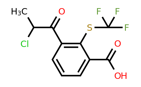 1805816-88-9 | 3-(2-Chloropropanoyl)-2-(trifluoromethylthio)benzoic acid