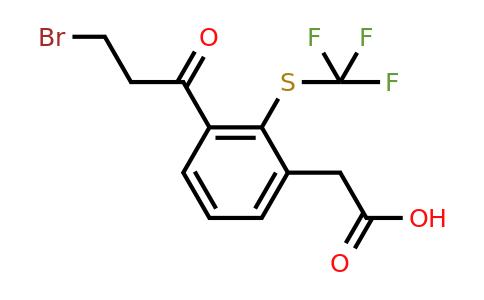 1805821-50-4 | 3-(3-Bromopropanoyl)-2-(trifluoromethylthio)phenylacetic acid