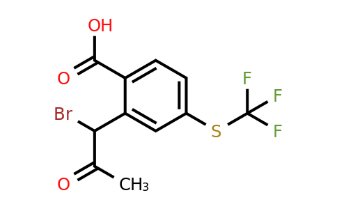 1805821-52-6 | 2-(1-Bromo-2-oxopropyl)-4-(trifluoromethylthio)benzoic acid