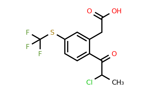1805821-55-9 | 2-(2-Chloropropanoyl)-5-(trifluoromethylthio)phenylacetic acid