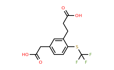 1805821-62-8 | 3-(2-Carboxyethyl)-4-(trifluoromethylthio)phenylacetic acid