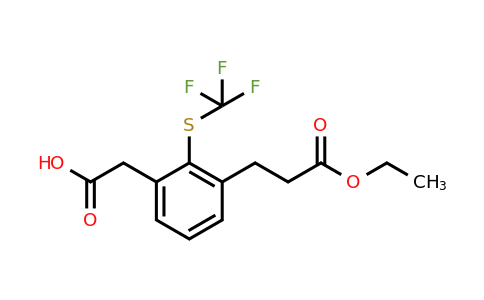 1805821-66-2 | 3-(3-Ethoxy-3-oxopropyl)-2-(trifluoromethylthio)phenylacetic acid