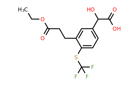 1805822-72-3 | 3-(3-Ethoxy-3-oxopropyl)-4-(trifluoromethylthio)mandelic acid