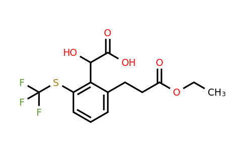 1805822-84-7 | 2-(3-Ethoxy-3-oxopropyl)-6-(trifluoromethylthio)mandelic acid