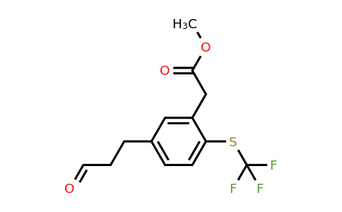 1805822-86-9 | Methyl 5-(3-oxopropyl)-2-(trifluoromethylthio)phenylacetate
