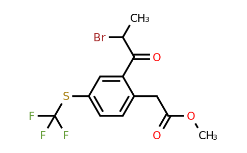 1805822-92-7 | Methyl 2-(2-bromopropanoyl)-4-(trifluoromethylthio)phenylacetate