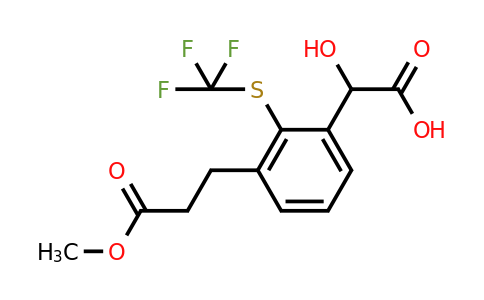 1805822-93-8 | 3-(3-Methoxy-3-oxopropyl)-2-(trifluoromethylthio)mandelic acid