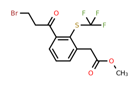 1805823-00-0 | Methyl 3-(3-bromopropanoyl)-2-(trifluoromethylthio)phenylacetate