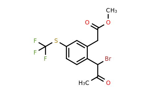 1805824-29-6 | Methyl 2-(1-bromo-2-oxopropyl)-5-(trifluoromethylthio)phenylacetate