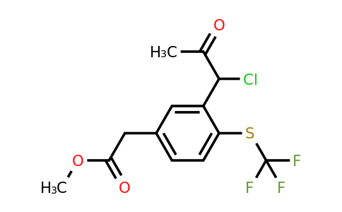 1805832-07-8 | Methyl 3-(1-chloro-2-oxopropyl)-4-(trifluoromethylthio)phenylacetate