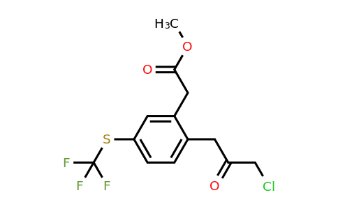 1805832-12-5 | Methyl 2-(3-chloro-2-oxopropyl)-5-(trifluoromethylthio)phenylacetate