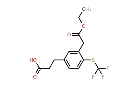 1805832-24-9 | Ethyl 5-(2-carboxyethyl)-2-(trifluoromethylthio)phenylacetate