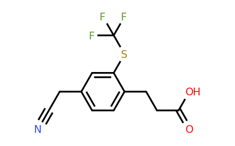 1805834-44-9 | 4-(2-Carboxyethyl)-3-(trifluoromethylthio)phenylacetonitrile