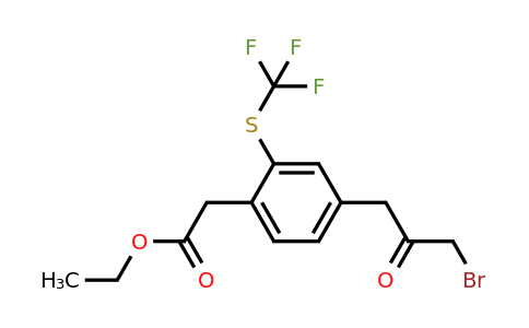 1805834-73-4 | Ethyl 4-(3-bromo-2-oxopropyl)-2-(trifluoromethylthio)phenylacetate