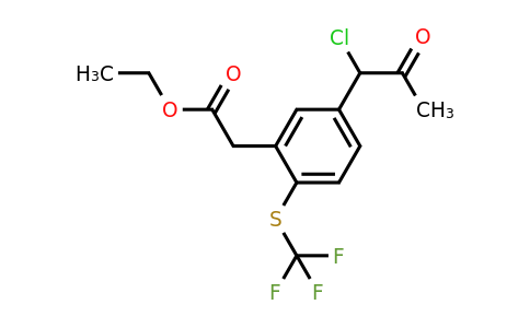 1805834-76-7 | Ethyl 5-(1-chloro-2-oxopropyl)-2-(trifluoromethylthio)phenylacetate