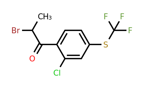 1805838-55-4 | 2-Bromo-1-(2-chloro-4-(trifluoromethylthio)phenyl)propan-1-one