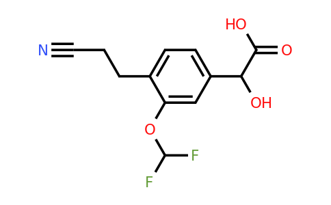 1805839-48-8 | 4-(2-Cyanoethyl)-3-(difluoromethoxy)mandelic acid