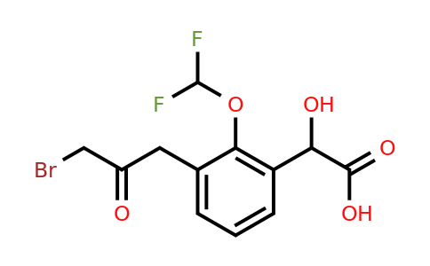 1805839-54-6 | 3-(3-Bromo-2-oxopropyl)-2-(difluoromethoxy)mandelic acid