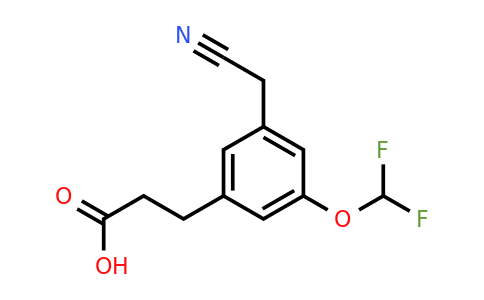 1805839-65-9 | 3-(2-Carboxyethyl)-5-(difluoromethoxy)phenylacetonitrile