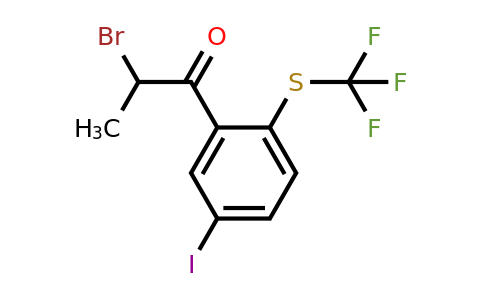 1805839-98-8 | 2-Bromo-1-(5-iodo-2-(trifluoromethylthio)phenyl)propan-1-one