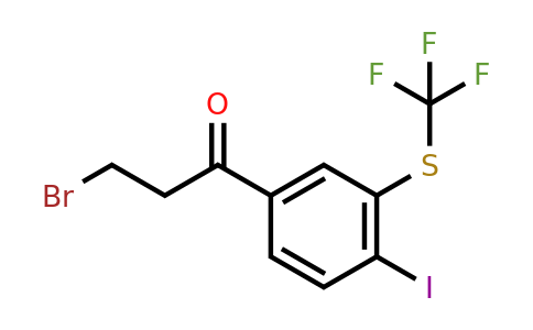1805840-01-0 | 3-Bromo-1-(4-iodo-3-(trifluoromethylthio)phenyl)propan-1-one