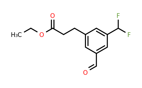 1805840-58-7 | Ethyl 3-(difluoromethyl)-5-formylphenylpropanoate