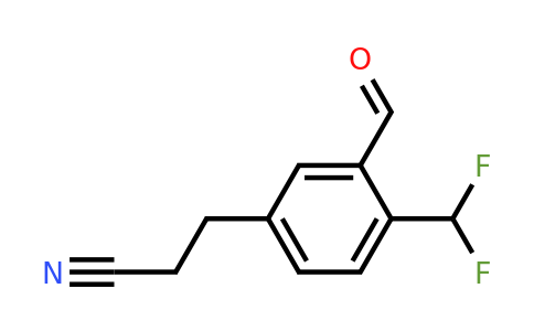 1805840-64-5 | 4-(Difluoromethyl)-3-formylphenylpropanenitrile