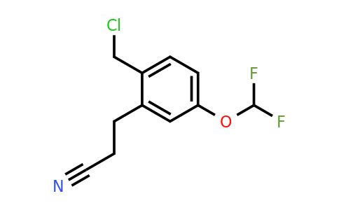 1805840-95-2 | 3-(2-(Chloromethyl)-5-(difluoromethoxy)phenyl)propanenitrile