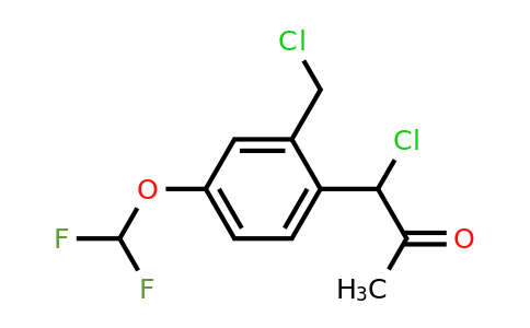 1805841-01-3 | 1-Chloro-1-(2-(chloromethyl)-4-(difluoromethoxy)phenyl)propan-2-one