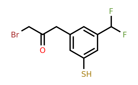 1805841-27-3 | 1-Bromo-3-(3-(difluoromethyl)-5-mercaptophenyl)propan-2-one