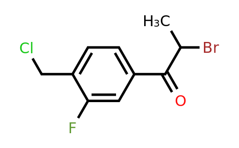 1805841-53-5 | 2-Bromo-1-(4-(chloromethyl)-3-fluorophenyl)propan-1-one