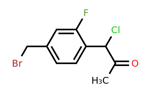 1805842-57-2 | 1-(4-(Bromomethyl)-2-fluorophenyl)-1-chloropropan-2-one