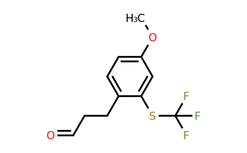 1805842-79-8 | 4-(3-Oxopropyl)-3-(trifluoromethylthio)anisole