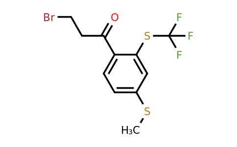 1805843-54-2 | 3-Bromo-1-(4-(methylthio)-2-(trifluoromethylthio)phenyl)propan-1-one