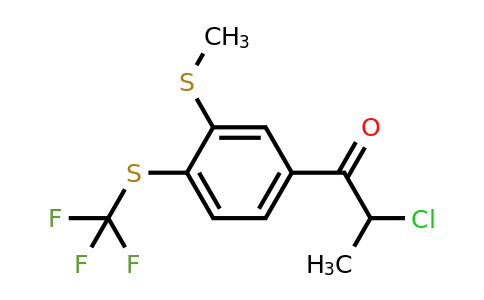 1805843-62-2 | 2-Chloro-1-(3-(methylthio)-4-(trifluoromethylthio)phenyl)propan-1-one