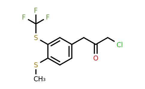 1805843-76-8 | 1-Chloro-3-(4-(methylthio)-3-(trifluoromethylthio)phenyl)propan-2-one