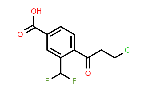 1805844-23-8 | 4-(3-Chloropropanoyl)-3-(difluoromethyl)benzoic acid