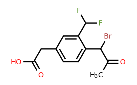 4-(1-Bromo-2-oxopropyl)-3-(difluoromethyl)phenylacetic acid