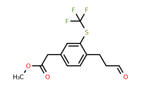 1805845-53-7 | Methyl 4-(3-oxopropyl)-3-(trifluoromethylthio)phenylacetate