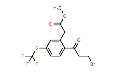 1805845-70-8 | Methyl 2-(3-bromopropanoyl)-5-(trifluoromethylthio)phenylacetate