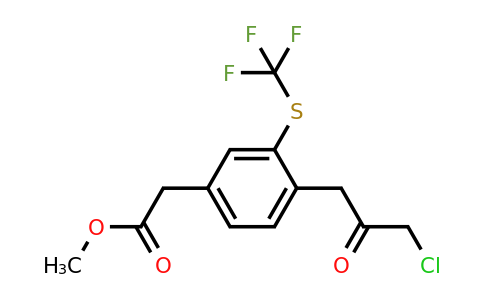 1805846-16-5 | Methyl 4-(3-chloro-2-oxopropyl)-3-(trifluoromethylthio)phenylacetate