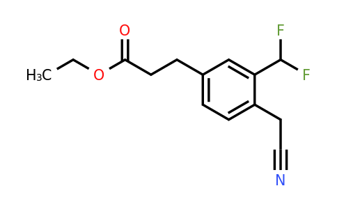 1805846-52-9 | Ethyl 3-(4-(cyanomethyl)-3-(difluoromethyl)phenyl)propanoate