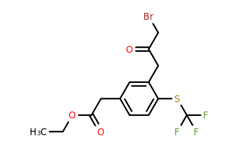 1805846-75-6 | Ethyl 3-(3-bromo-2-oxopropyl)-4-(trifluoromethylthio)phenylacetate