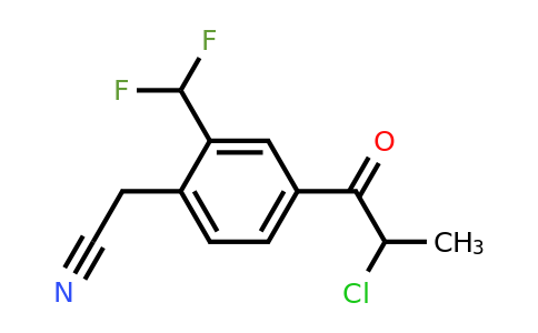 1805846-85-8 | 4-(2-Chloropropanoyl)-2-(difluoromethyl)phenylacetonitrile